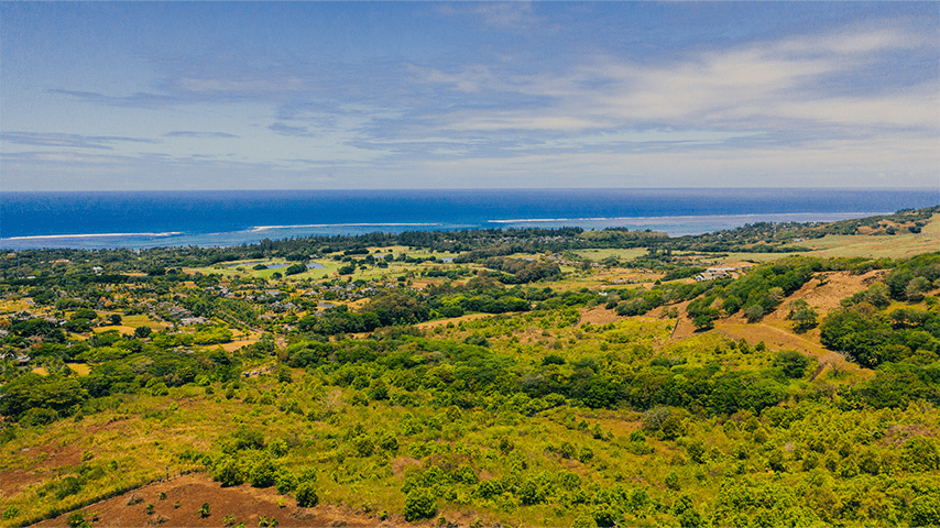 terrain pour villa, nautre reserve ,reserve naturelle, bel ombre, vue plage, beach view, plot of land for villa