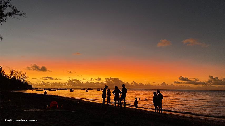 tamarin, plage, couché du soleil, plage tamarin, villa ile maurice, heritage, sunset, west coast